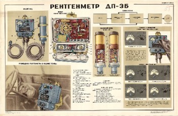 0950. Военный ретро плакат: Рентгенметр ДП-3Б