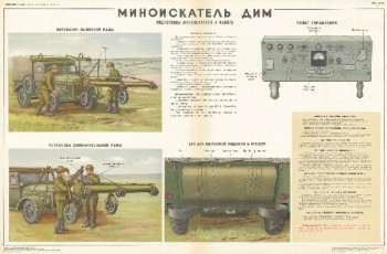 1001. Военный ретро плакат: Миноискатель ДИМ