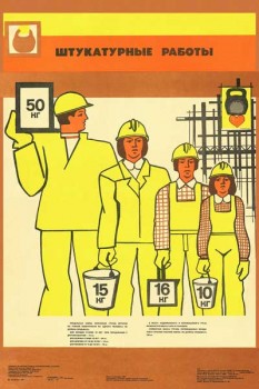 1521. Советский плакат: Штукатурные работы