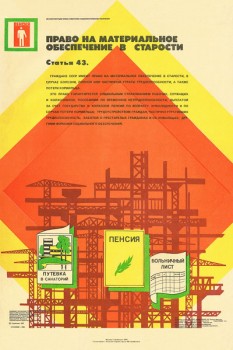 1738. Советский плакат: Право на материальное обеспечение в старости