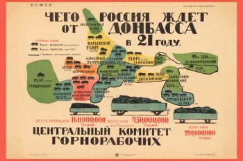 1833. Советский плакат: Чего Россия ждет от Донбасса в 21 году
