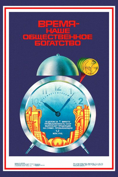 983.Советский плакат: Время - наше общественное богатство