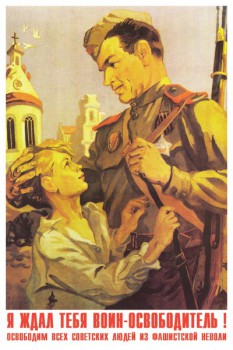 1029. Советский плакат: Я ждал тебя воин-освободитель!
