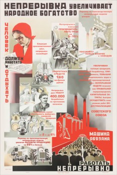 1469. Советский плакат: Непрерывка увеличивает народное богатство