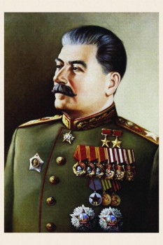 596. Советский плакат: Вдохновитель победы над фашизмом генералиссимус Сталин