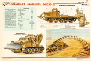 0473 (3). Военный ретро плакат: Котлованная машина МДК-2