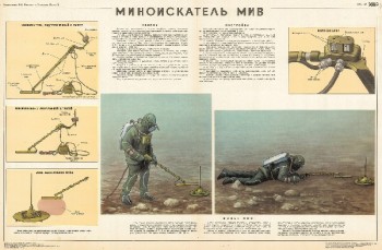 1024. Военный ретро плакат: Миноискатель МИВ