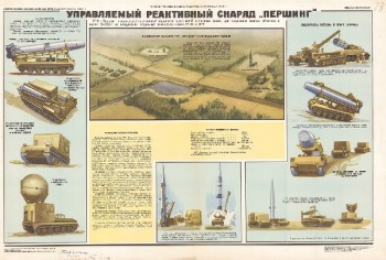 1150. Военный ретро плакат: Управляемый реактивный снаряд "Першинг"