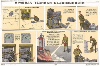 1169. Военный ретро плакат: Правила техники безопасности