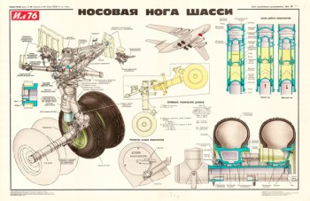 1197 (3). Военный ретро плакат: Носовая нога шасси