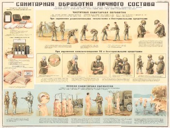 1273. Военный ретро плакат: Санитарная обработка личного состава