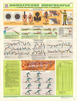 0232. Военный ретро плакат: Офицерское многоборье