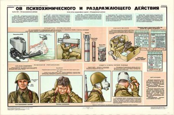 0293. Военный ретро плакат: ОВ психохимического и раздражающего действия